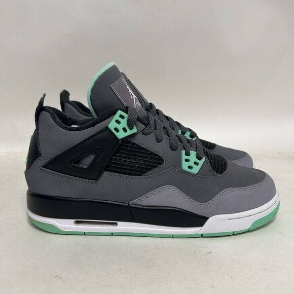 Nike Shoes Air Jordan 4 Retro BG “Green Glow” 2024 - Picture 4 of 8